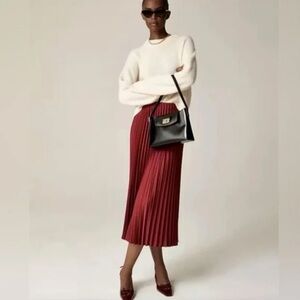 J Crew Gwyneth Pleated Slip Skirt